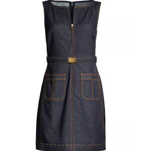 Tory Burch Zip Up Denim Dress - Size 6